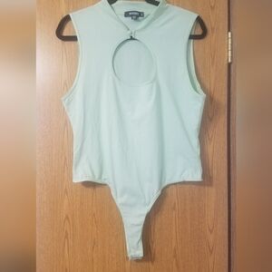 Missguided Mint Green Sleeveless Bodysuit Size 14